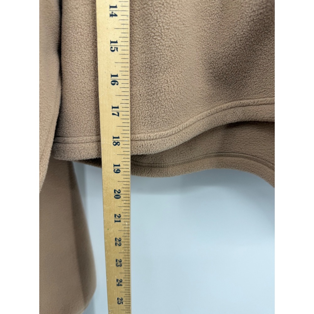 Cropped Fleece Hoodie in Camel - Picture 8 of 9